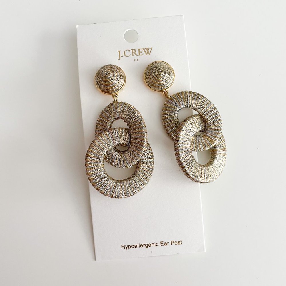 J. Crew Factory Interlocking Drop Earrings (Mixed… - image 3
